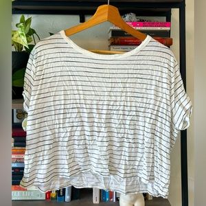Striped Crop Top Basic Tee